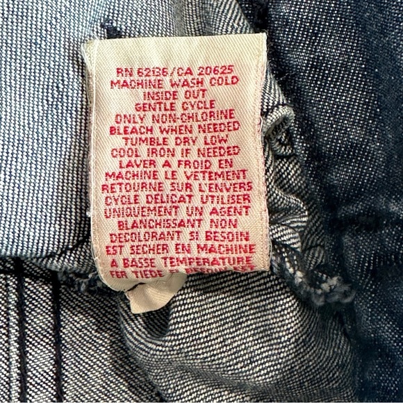 GUESS CAFE RACER jean jacket ZIP FRONT distressed blue denim UNISEX blue jean L - Picture 4 of 14